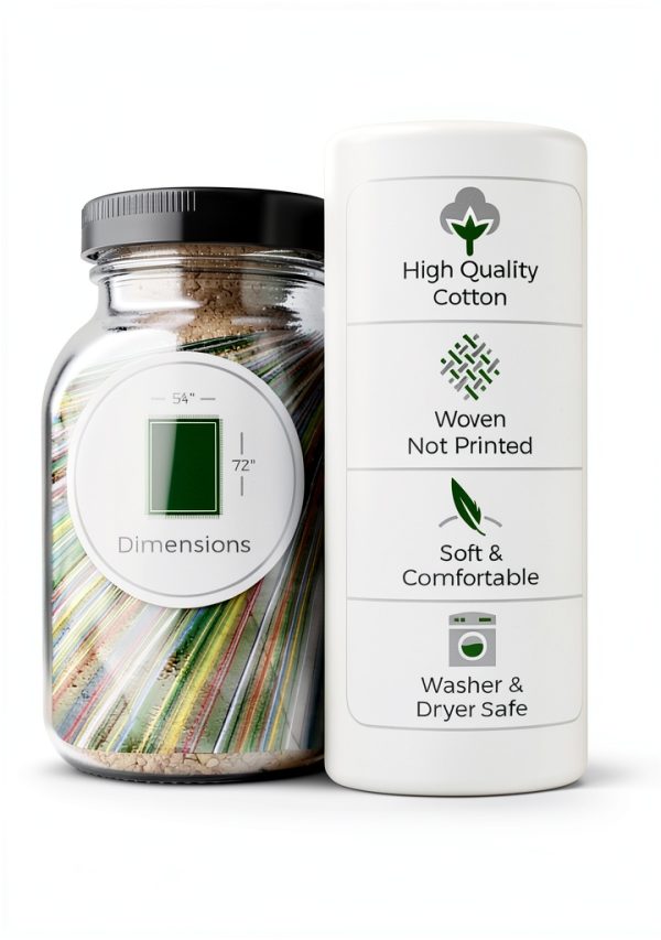 Cotton Reversible Throw Blanket Birth of Venus Pure Country-4