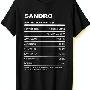 Sandro Nutrition Mens T Shirt Lightweight Classic Fit-0