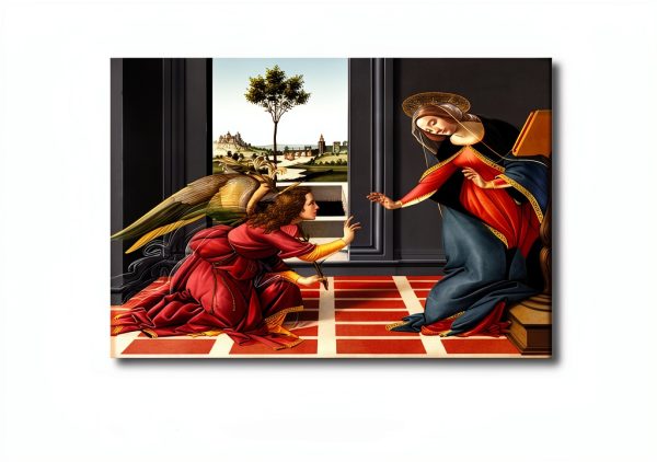 LIFENG Botticelli Annunciation Canvas Wall Art Framed Print-3