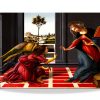 LIFENG Botticelli Annunciation Canvas Wall Art Framed Print-4