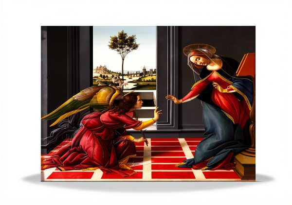 LIFENG Botticelli Annunciation Canvas Wall Art Framed Print-4