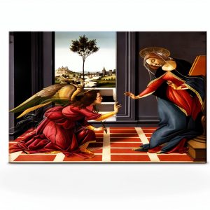 LIFENG Botticelli Annunciation Canvas Wall Art Framed Print-0