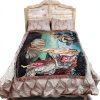 Cotton Reversible Throw Blanket Birth of Venus Pure Country-1