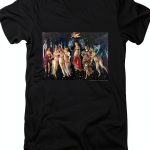 Sandro Botticelli Unisex V Neck T Shirt Premium Cotton-0