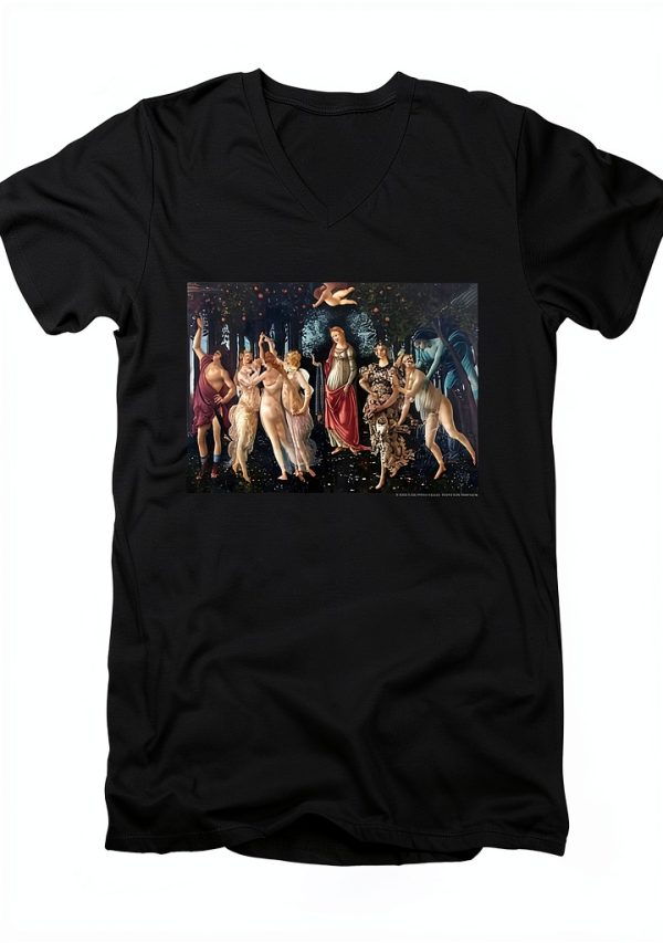 Sandro Botticelli Unisex V Neck T Shirt Premium Cotton-0