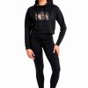 Popfunk Womens Cropped Hoodie Cotton Blend Stretch Fit-4