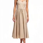 Sandro Womens Mid Calf Dress Fitted Bust Waist Relaxed Hips-0