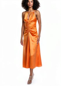 Halter Neck Dress Womens Fitted Design True Size-0