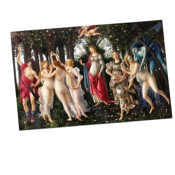 Sandro Botticelli Womens Crop Top Cotton Graphic Tee-2