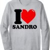 I Heart Sandro Design Funny Fist Name T Shirt Unisex Adult-0