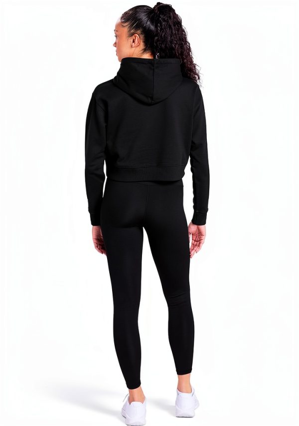 Popfunk Womens Cropped Hoodie Cotton Blend Stretch Fit-1