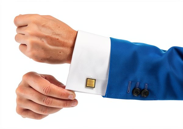 OTAA Mens Cufflinks Set Rhodium Sterling Elegant Design-6