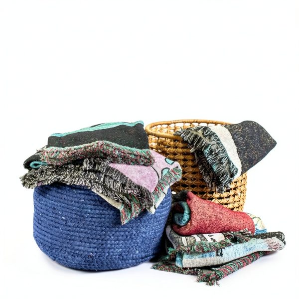 Cotton Reversible Throw Blanket Birth of Venus Pure Country-8