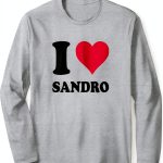 I Love Sandro Red Heart Lightweight Unisex Adult T Shirt-0