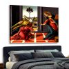 LIFENG Botticelli Annunciation Canvas Wall Art Framed Print-1