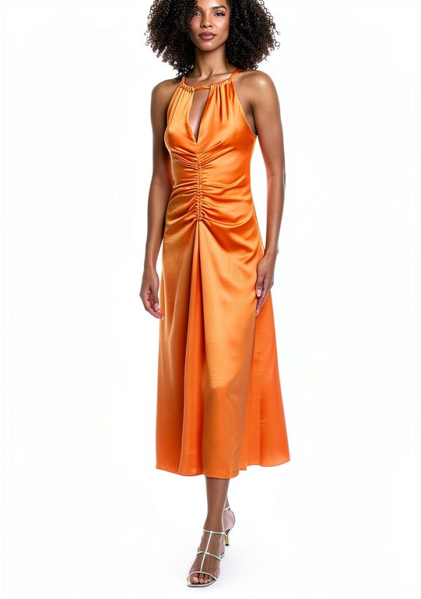 Womens Halter Dress Fitted Design True to Size Fit-0