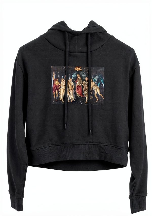 Popfunk Womens Cropped Hoodie Cotton Blend Stretch Fit-3