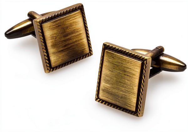 OTAA Mens Cufflinks Set Rhodium Sterling Elegant Design-0