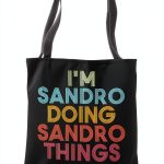Sandro Personalized Tote Bag 16 Inches Lightweight Durable-0