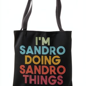Sandro Personalized Tote Bag 16 Inches Lightweight Durable-0