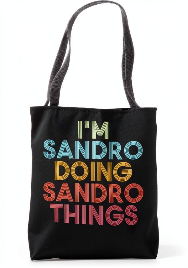 Sandro Personalized Tote Bag 16 Inches Lightweight Durable-0