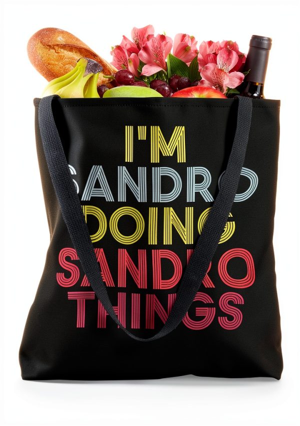 Sandro Personalized Tote Bag 16 Inches Lightweight Durable-3