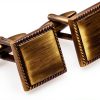 OTAA Mens Cufflinks Set Rhodium Sterling Elegant Design-1