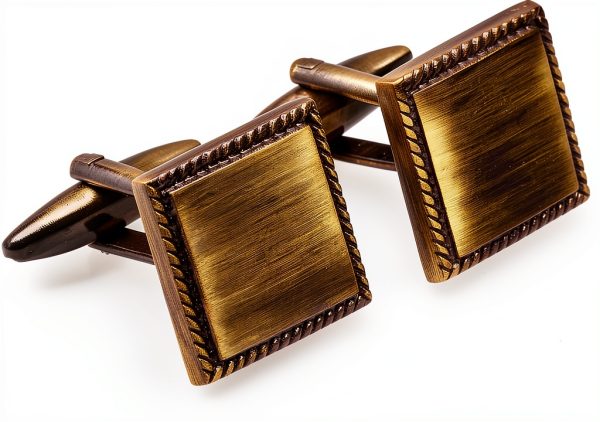 OTAA Mens Cufflinks Set Rhodium Sterling Elegant Design-1