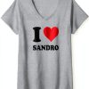Love Stories I Heart Sandro Womens Red Heart Lightweight Tee-0