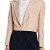 Parisian Suit Blazer Beige Notched Lapel Womens Fashion-0