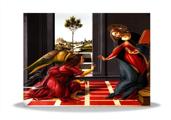 LIFENG Botticelli Annunciation Canvas Wall Art Framed Print-5