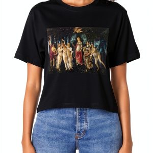Primavera Art T-Shirt Sandro Botticelli Cropped Boxy Fit-0