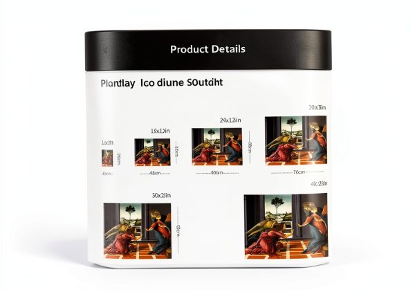 LIFENG Botticelli Annunciation Canvas Wall Art Framed Print-8