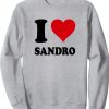 I Love Sandro Red Heart Unisex Adult Tshirt Classic Fit-0