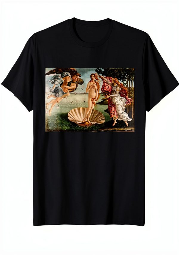 Birth of Venus T-Shirt by Great Art Classic Fit-0