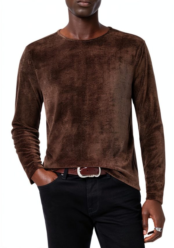 John Varvatos Men's Dark Brown T-Shirt-0