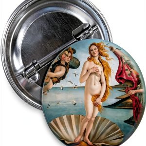 Generic Renaissance Art Pin Badge - Botticelli Birth of Venus 1.5in-0