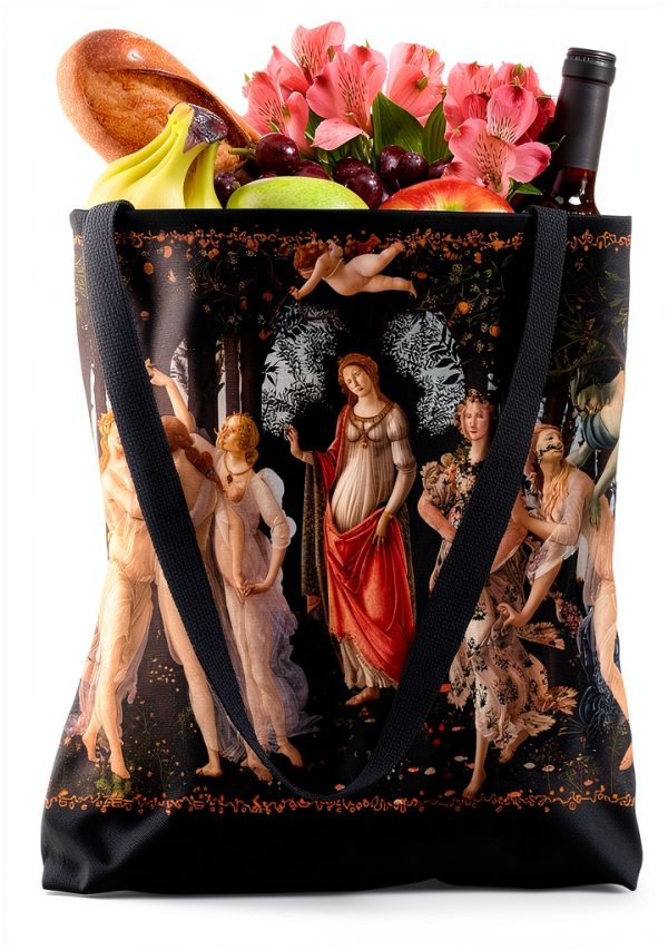 MerchTemplate 16" Renaissance Canvas Tote Bag Double‑Stitched Bottom-3